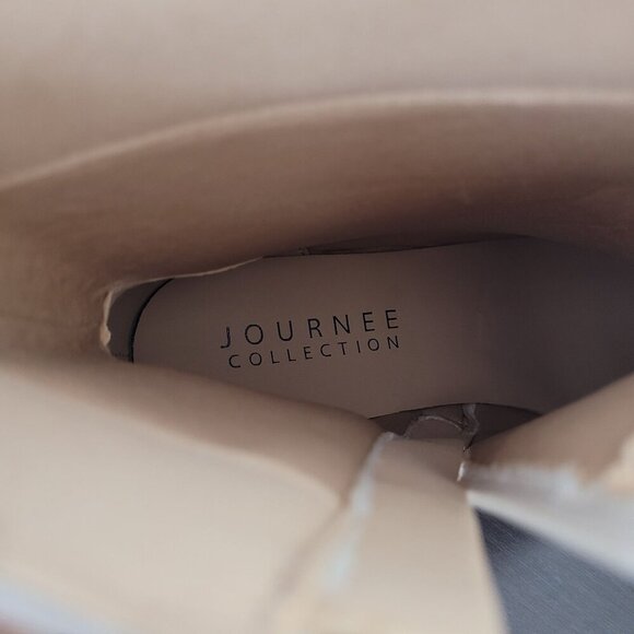 NEW Journee Collection Arely Stone Womens Size 8.5  Ankle Heel Boots - Picture 6 of 10